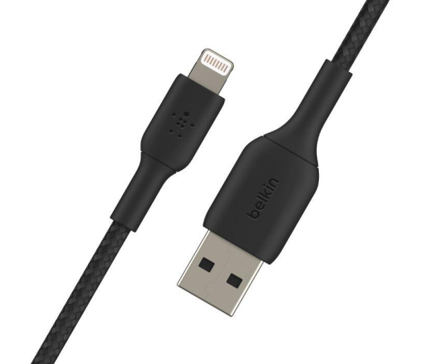 Belkin Kabel USB-A na Lightning, w oplocie, 0,15m, czarny - 1330427 - zdjęcie 3